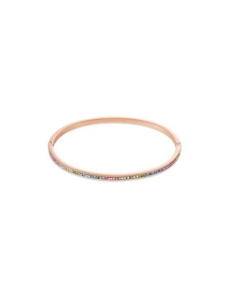 Bracelet Jonc Coeur de Lion avec pavé de cristaux multicolores swaroski  0229331800