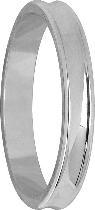 Alliance Or Blanc 18K Concave 3mm