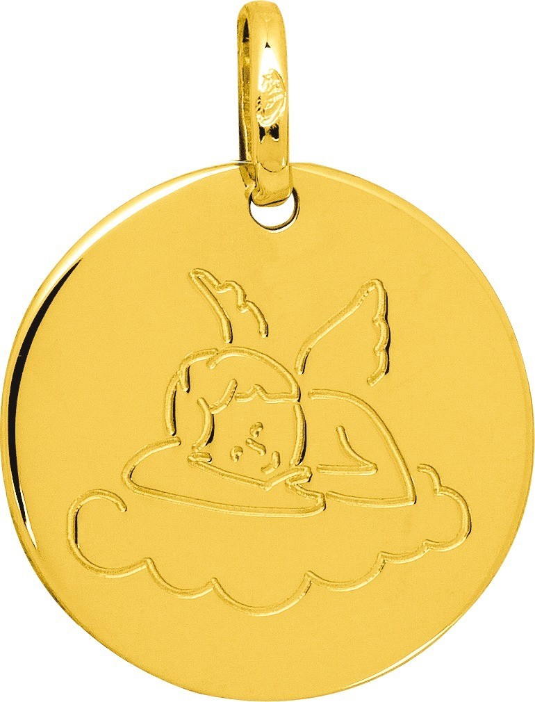 Médaille Ange Or Jaune 9K