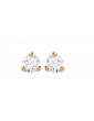 Boucles d'oreilles Diamant 0.11ct or rose 18k 