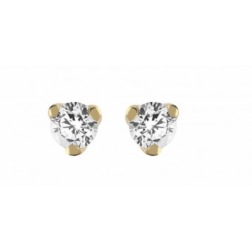 Boucles d'oreilles Diamant 0.20ct or jaune 18k 