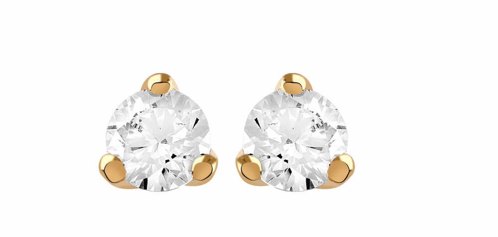 Boucles d'oreilles Diamant 0.20ct or rose 18k 