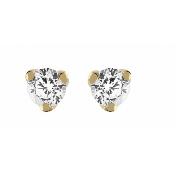 Boucles d'oreilles Diamant 0.40ct or jaune 18k 