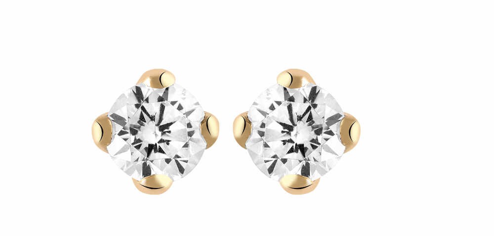Boucles d'oreilles Diamant 0.20ct or rose 18k 