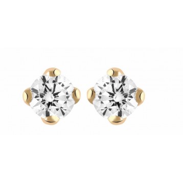 Boucles d'oreilles Diamant 0.50ct or rose 18k 