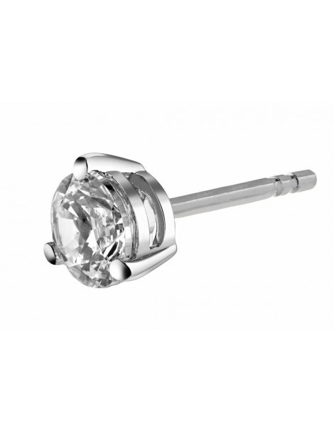 Boucles d'oreilles Diamant 0.05ct or gris 18k 