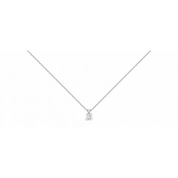 Collier Diamant 0.10ct or gris 18k 