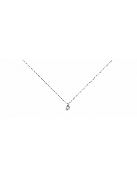 Collier Diamant 0.15ct or gris 18k 
