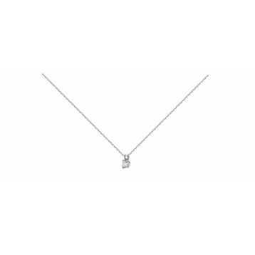 Collier Diamant 0.20ct or gris 18k 