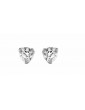 Boucles d'oreilles Diamant 0.11ct or gris 9K 