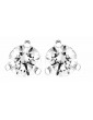 Boucles d'oreilles Diamant 1,00ct or gris 18k 