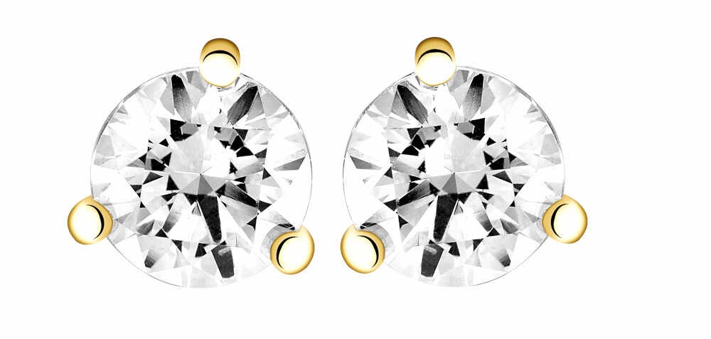 Boucles d'oreilles Diamant 0.50ct or jaune 18k 