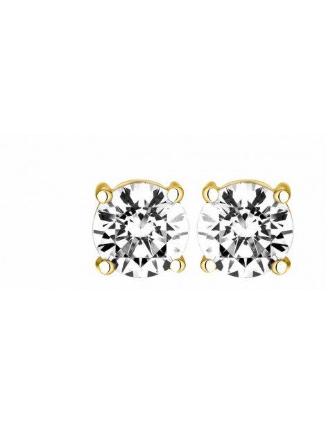 Boucles d'oreilles Diamant 0.40ct or jaune 18k 