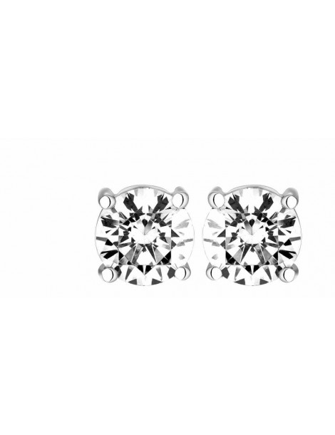 Boucles d'oreilles Diamant 0.40ct or gris 18k 