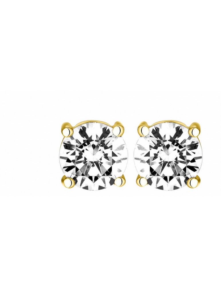 Boucles d'oreilles Diamant 0.50ct or jaune 18k 