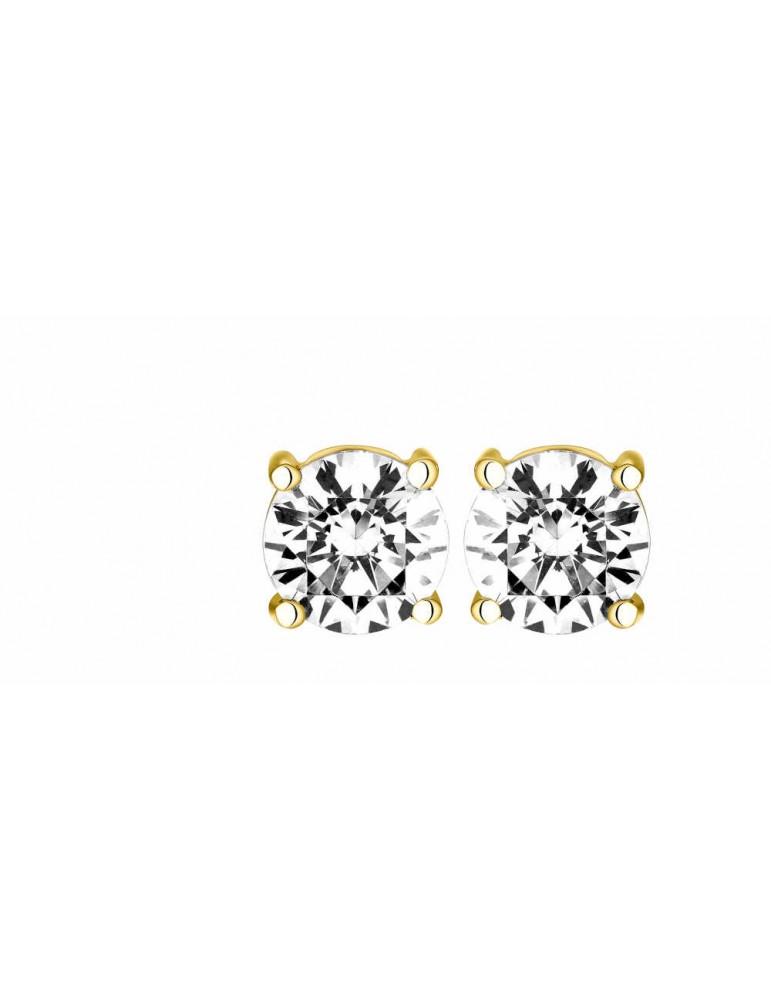 Boucles d'oreilles Diamant 0,16ct or jaune 18k