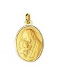Médaille Vierge à l'Enfant Or Jaune 18K 