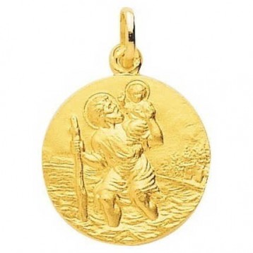 Médaille Saint Christophe Or Jaune 18K 