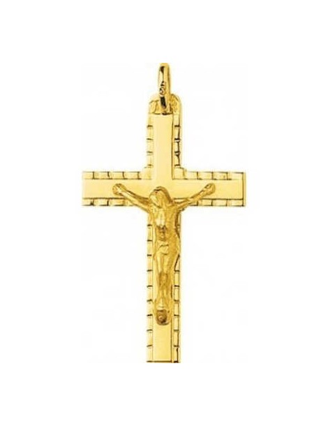Pendentif Croix Christ Or Jaune 18K 
