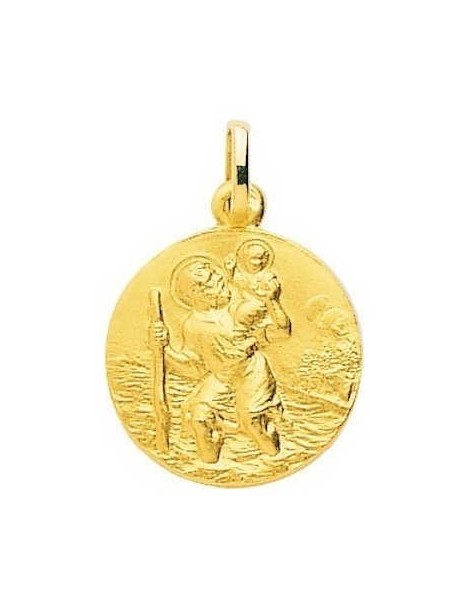 Médaille Saint Christophe Or Jaune 9K 