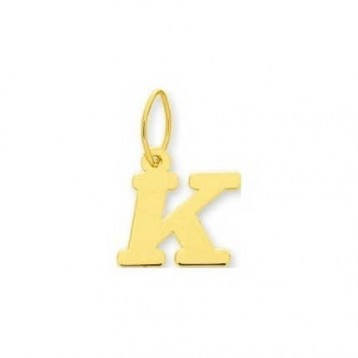 Pendentif Lettre "K" Or Jaune 9K 