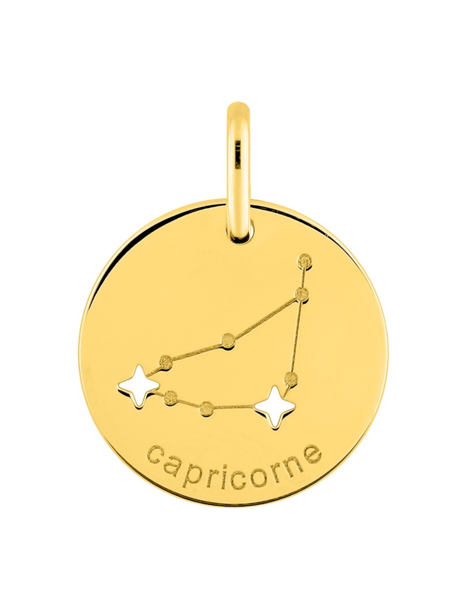 Médaille Zodiaque Capricorne Or Jaune 18K