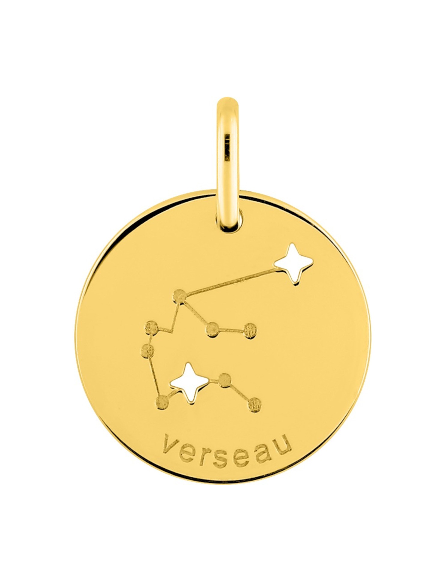 Médaille Zodiaque Verseau Or Jaune 18K