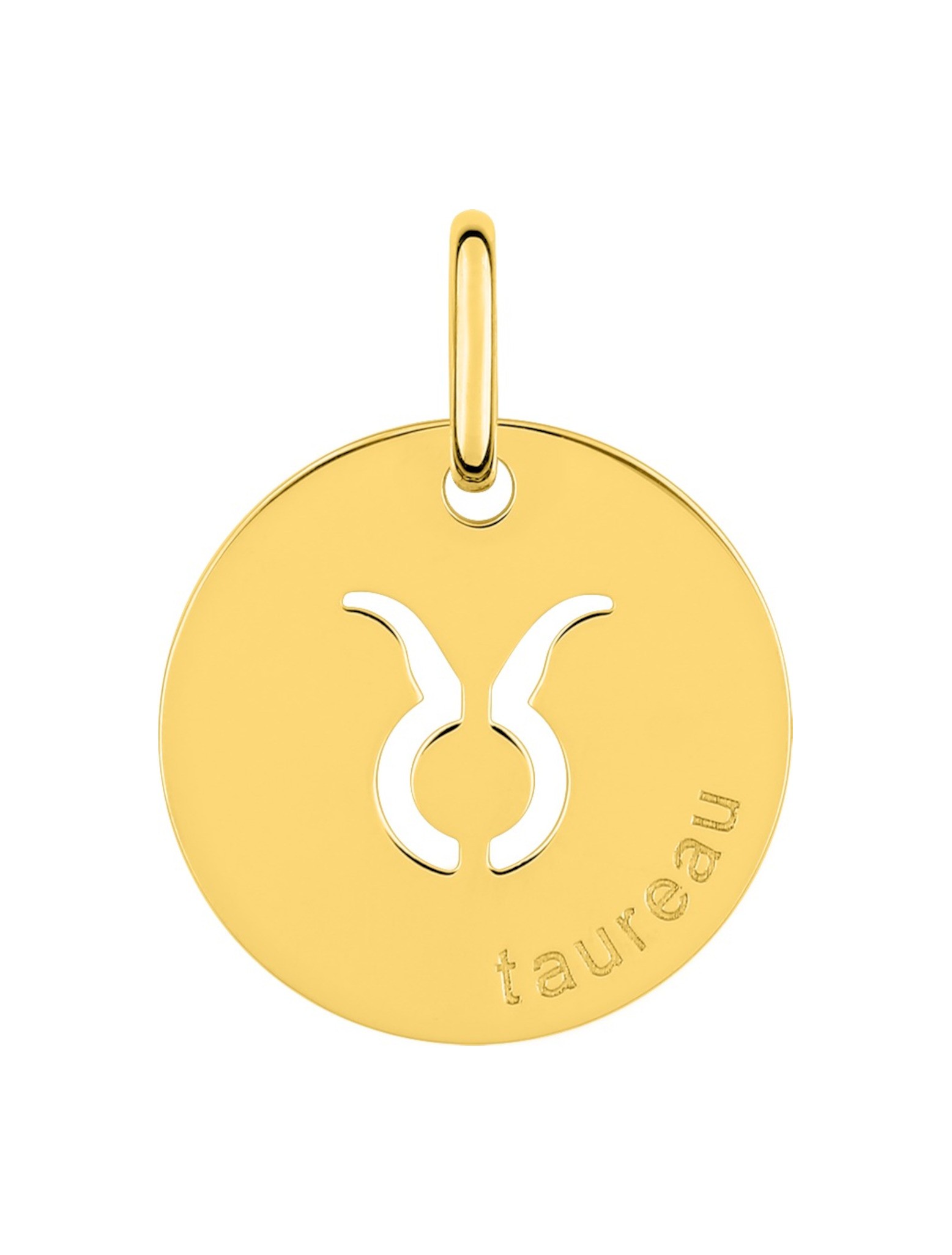 Médaille Zodiaque Taureau Or Jaune 18K