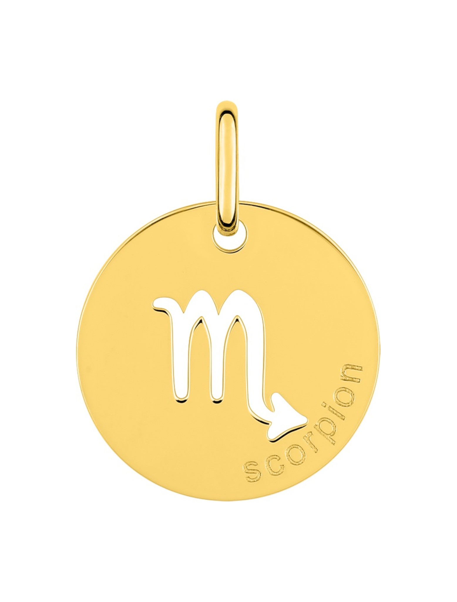 Médaille Zodiaque Scorpion Or Jaune 18K