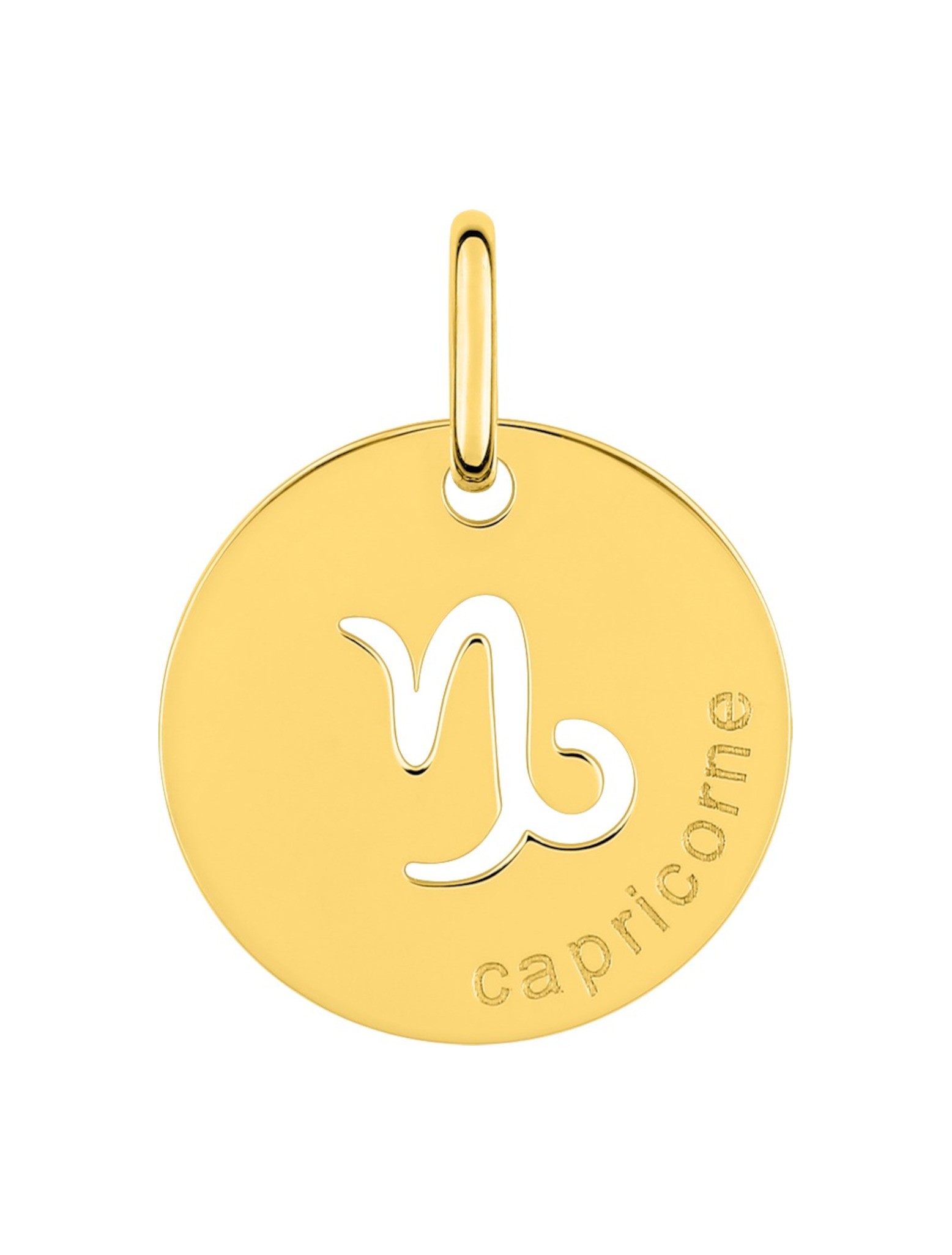 Médaille Zodiaque Capricorne Or Jaune 18K