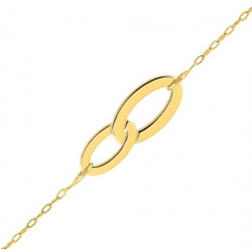 Bracelet or jaune anneaux...