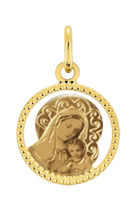 Médaille Vierge Or Jaune 9K