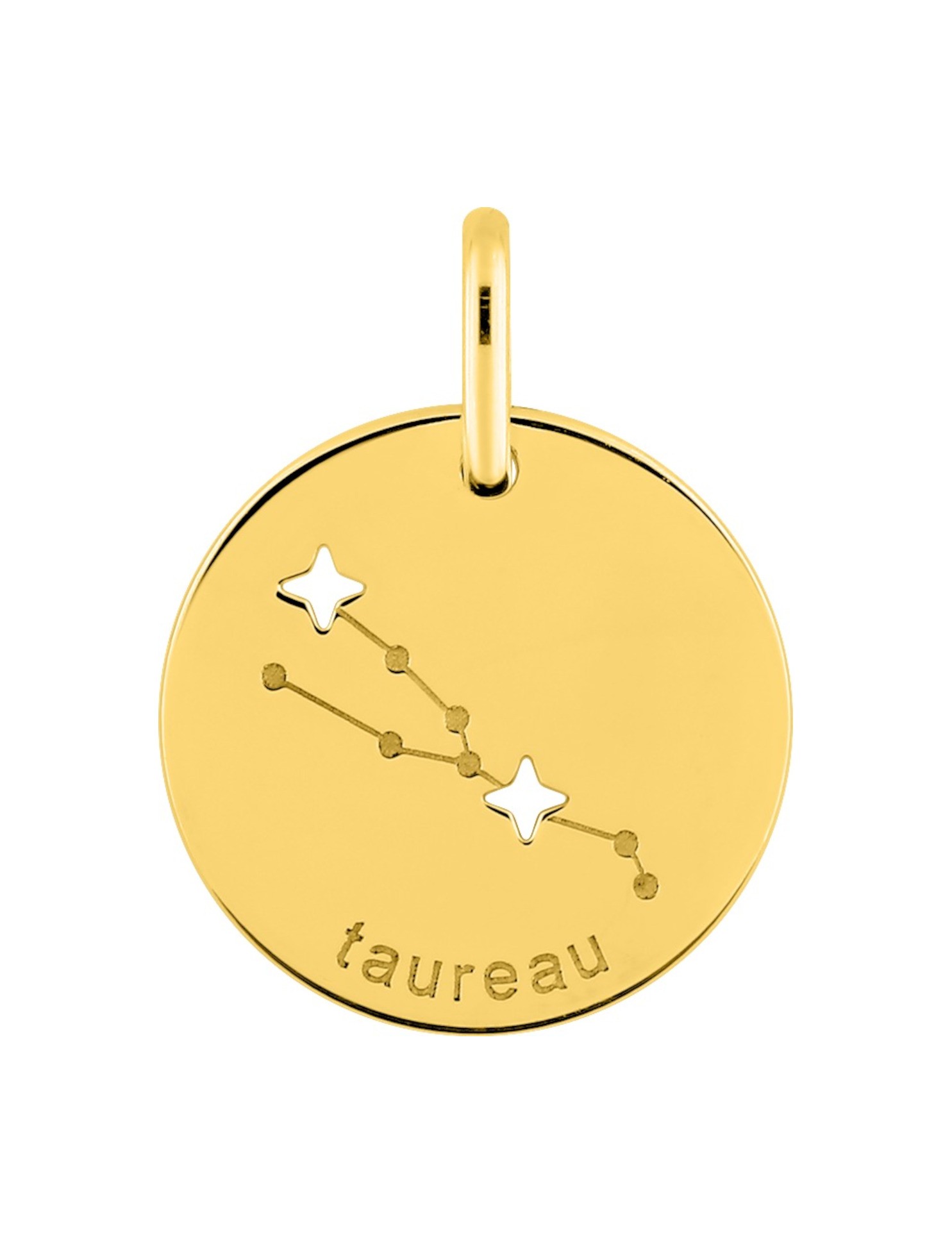 Médaille Zodiaque Taureau Or Jaune 9K