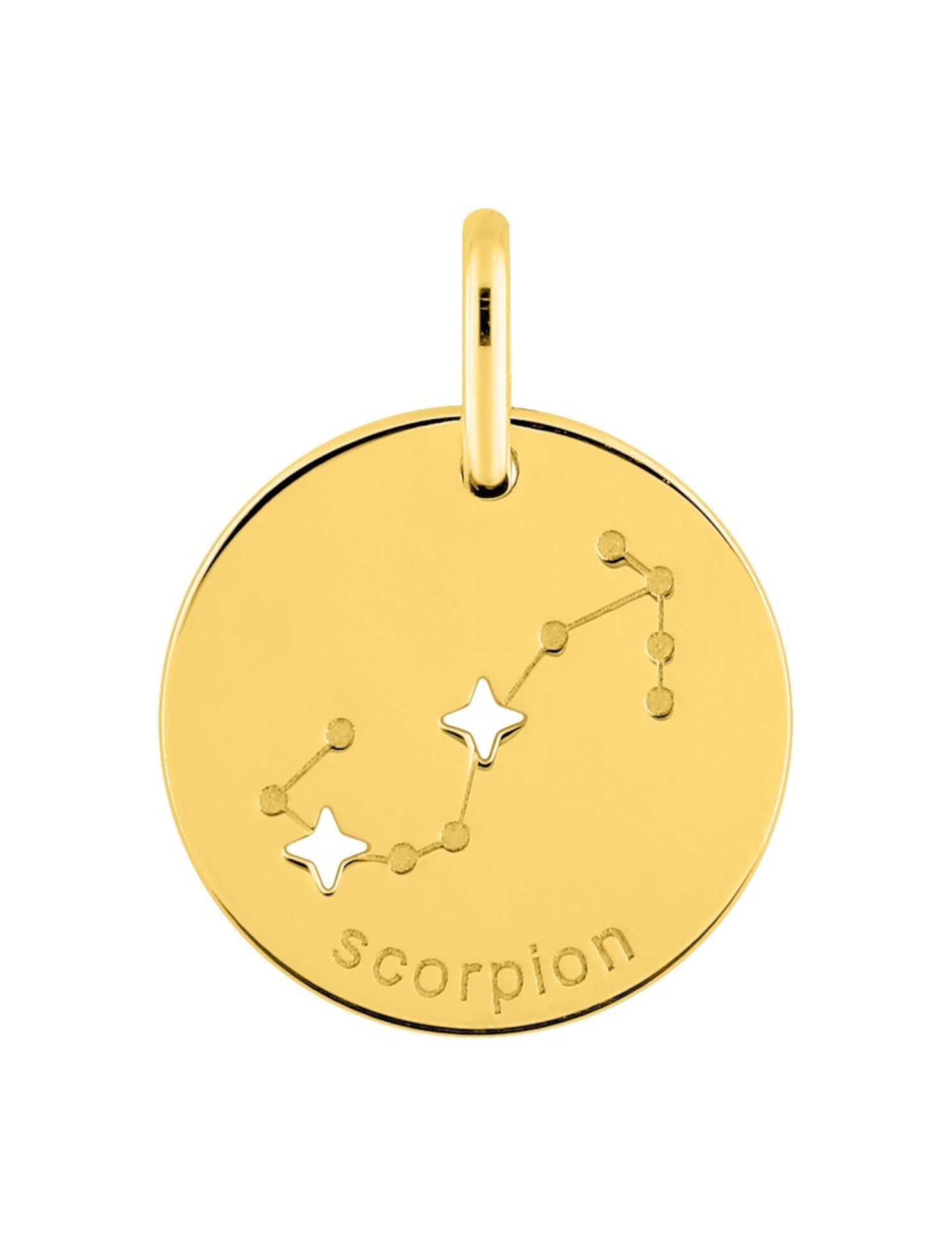Médaille Zodiaque Scorpion Or Jaune 9K