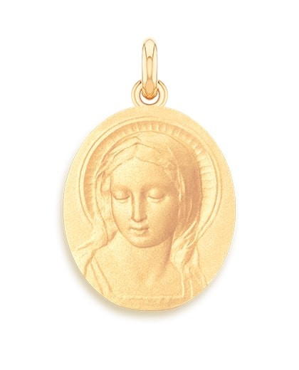 Médaille Becker Vierge Amabilis Or Jaune 18K