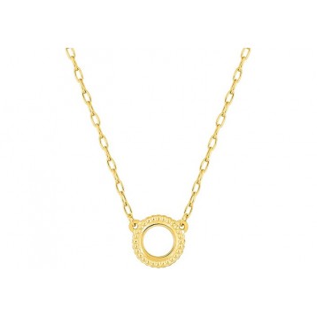 Collier or jaune cercle 18K