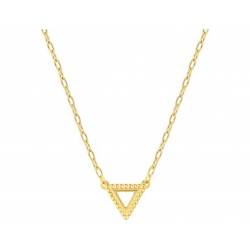 Collier or jaune triangle 18K