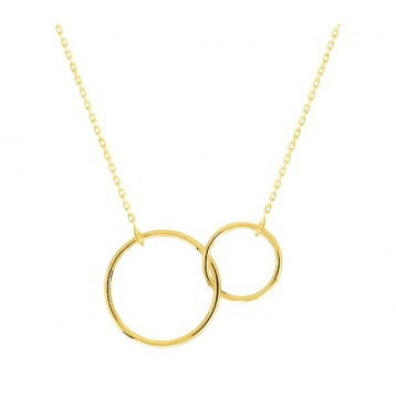 Collier or jaune cercle...