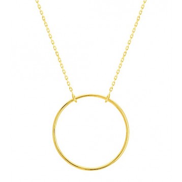 Collier or jaune cercle 18K