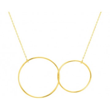 Collier or jaune cercle...
