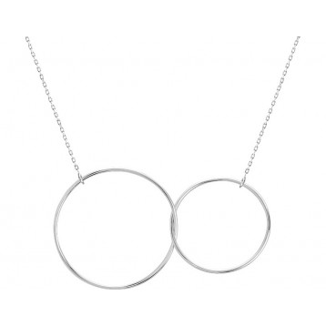 Collier or blanc cercle...