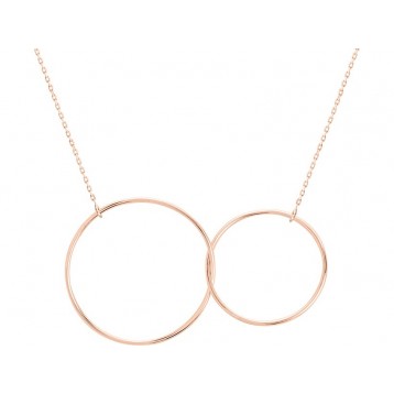 Collier or rose cercle...