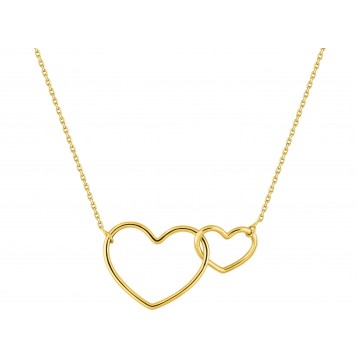 Collier or jaune coeur...
