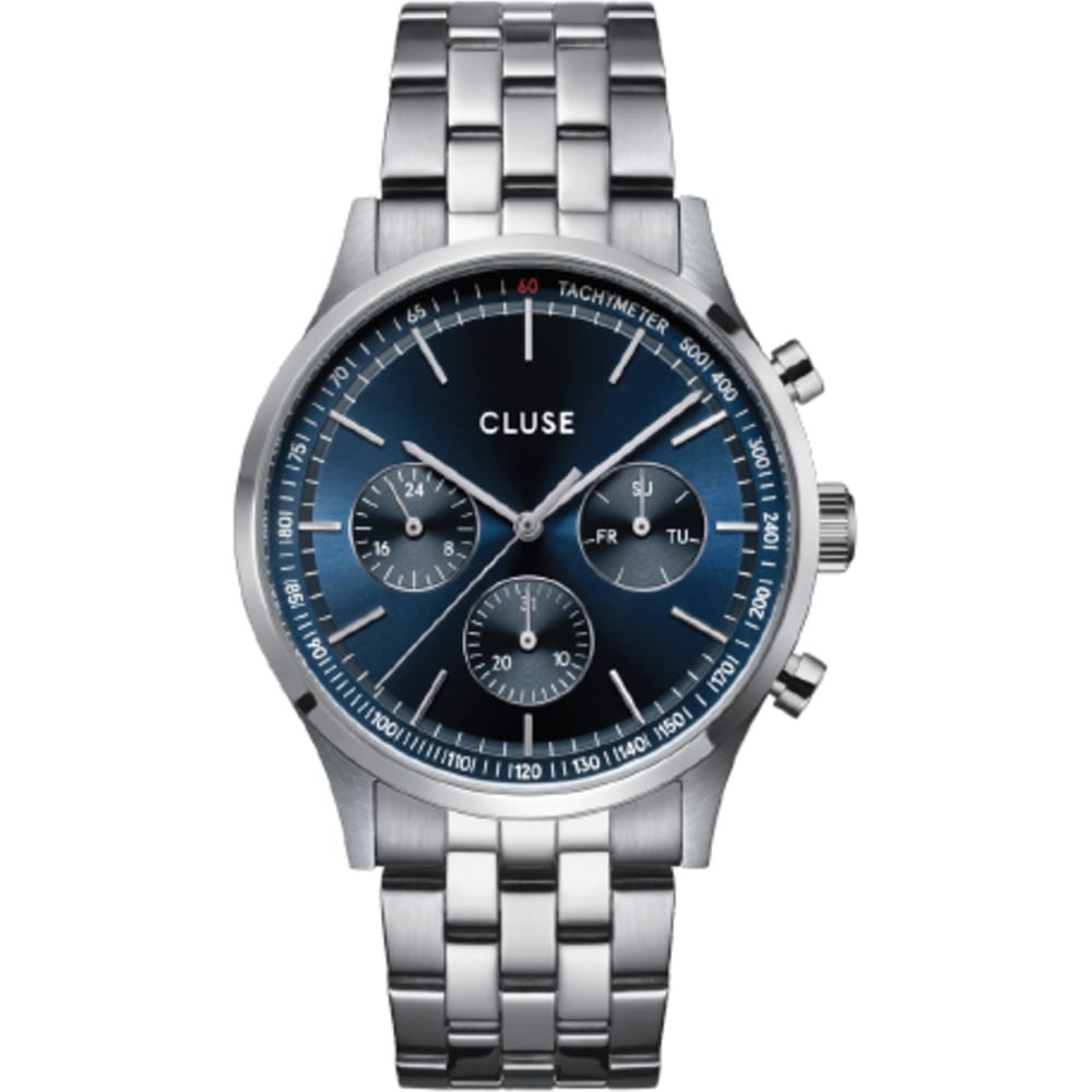 Cluse Anthéor multifonction Watch Steel blue, Silver Colour