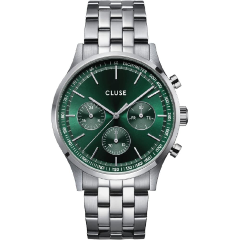 Cluse Anthéor multifonction Watch Steel Green, Silver Colour