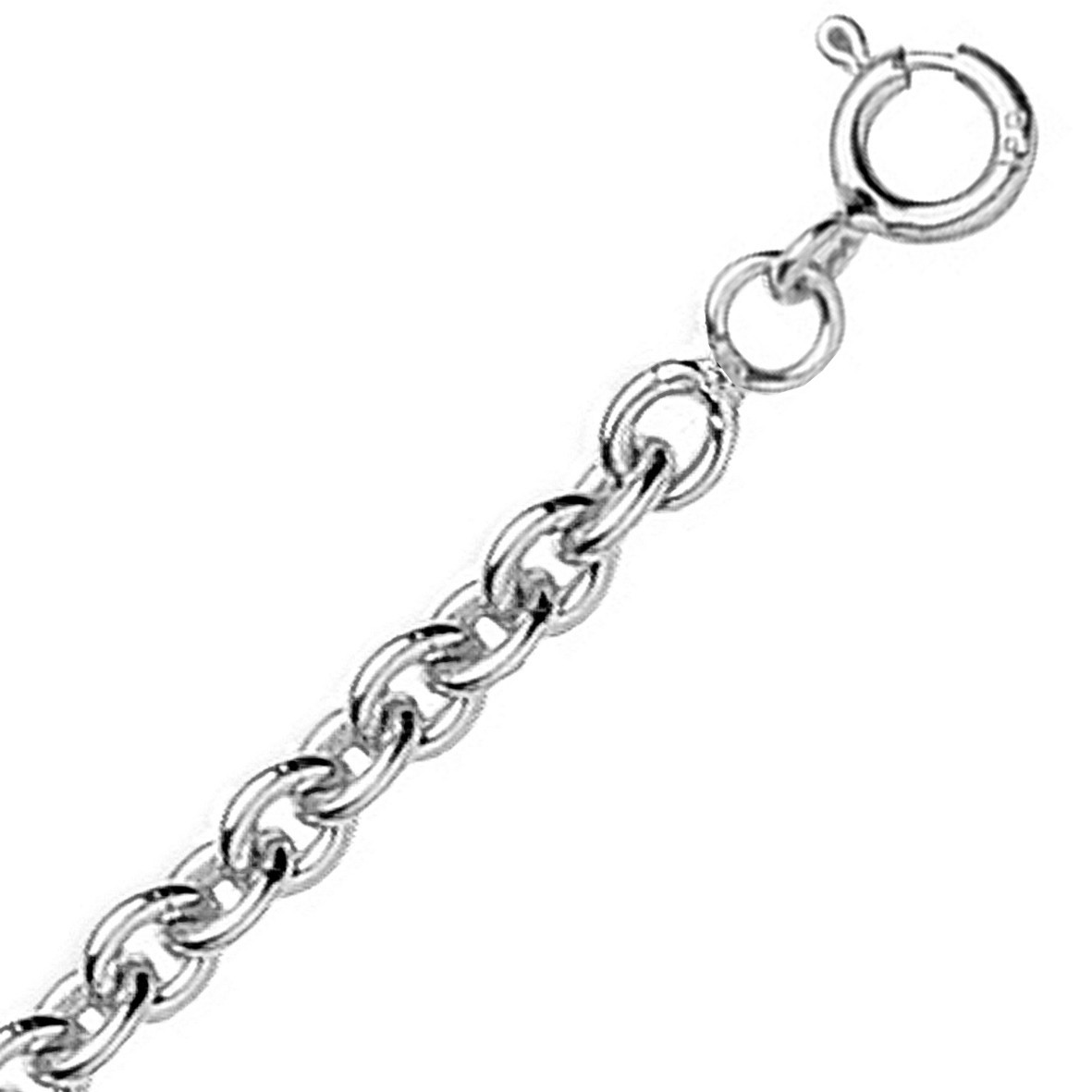 Chaine or blanc 18k maille forçat ronde 2.85mm