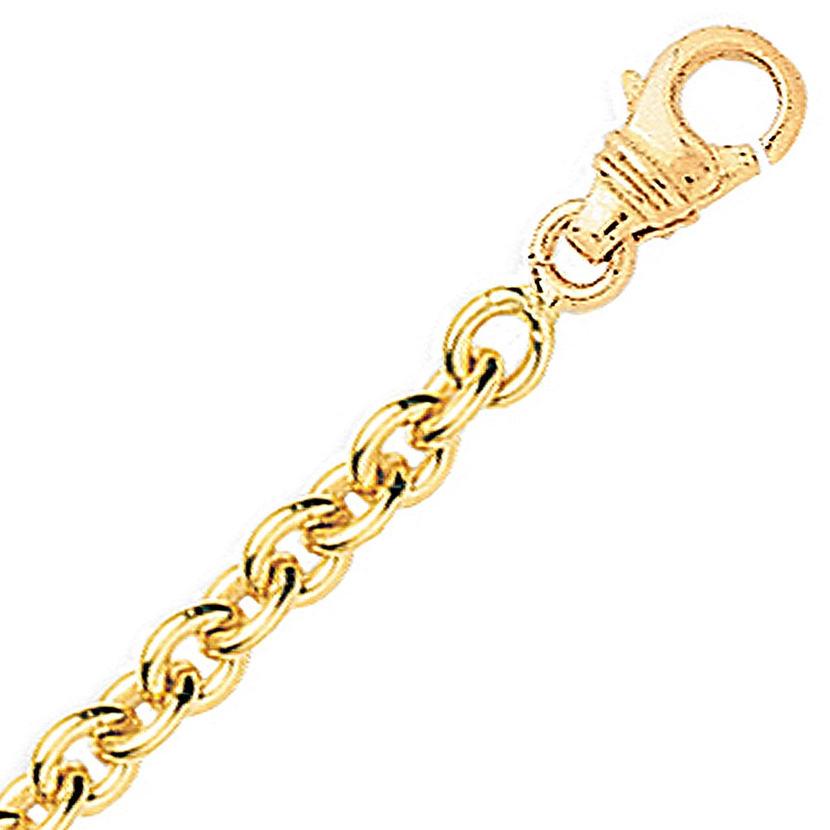 Chaine or jaune 18k maille forçat ronde 3,18mm
